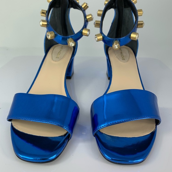 Kat Maconie Royal Blue Mirror Heel w/ Crystal Trim - Picture 2 of 6